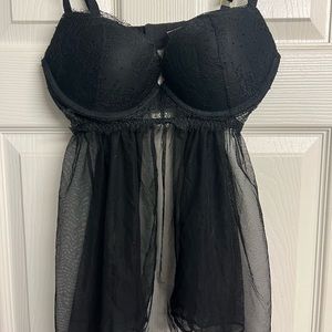 Victoria secret black baby doll
